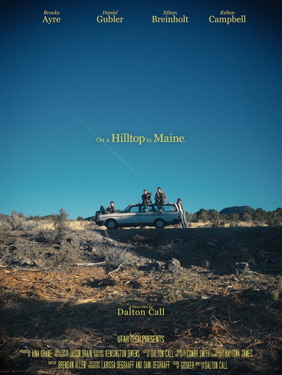 on a hilltop in maine poster